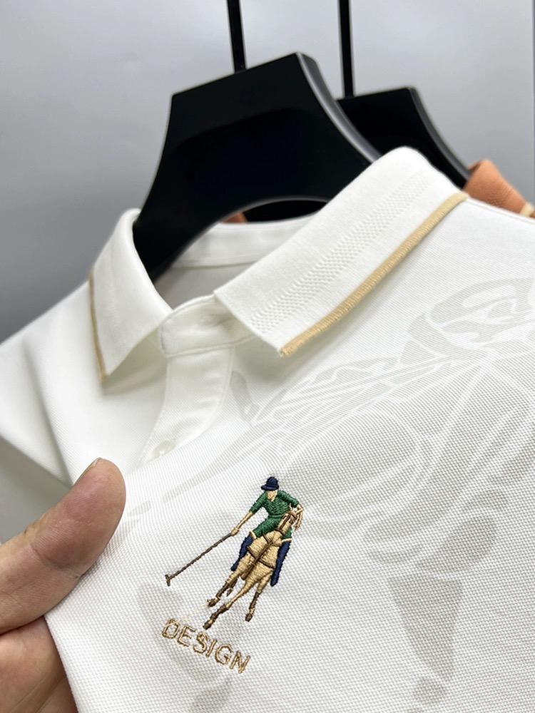 Polo Shirt Pique - High end brand fashion printed long