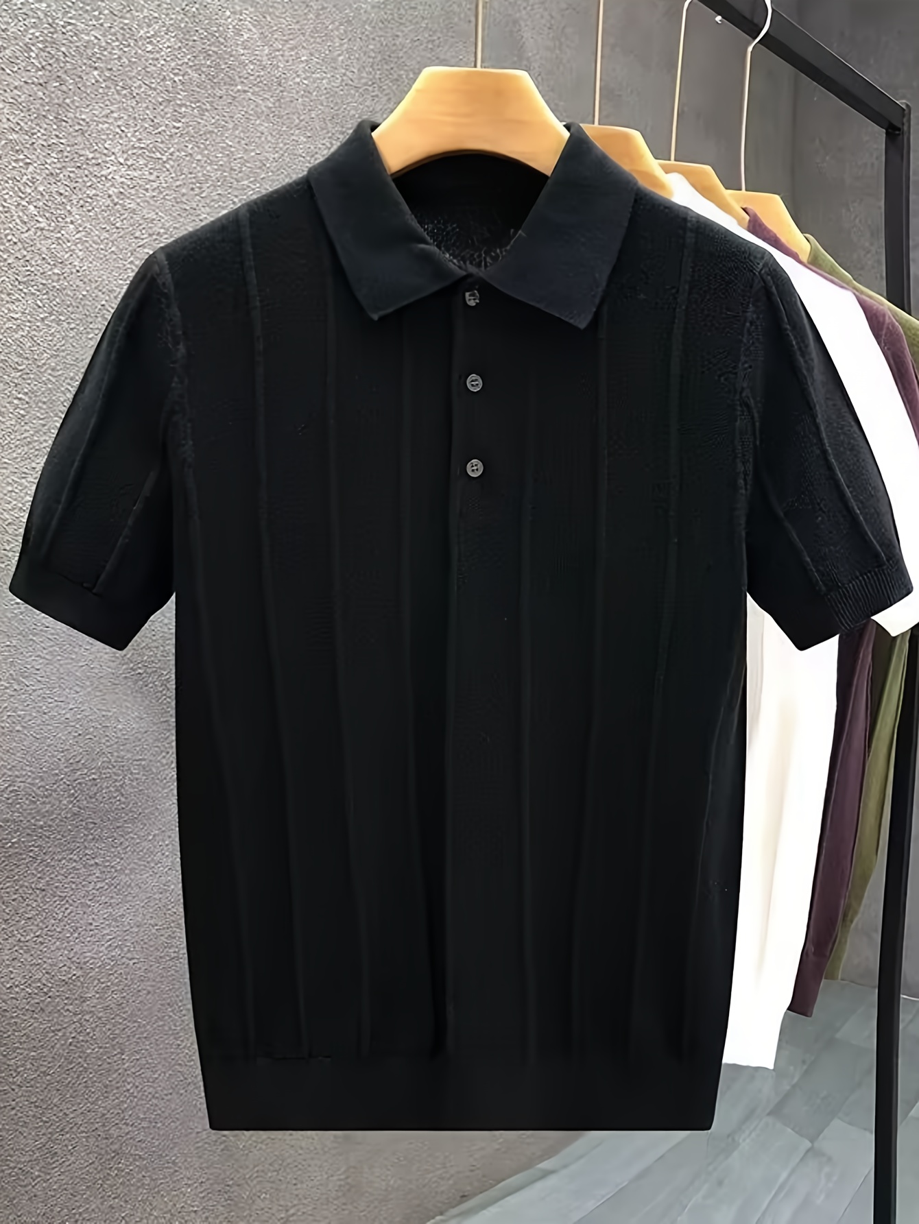 High-end luxury vertical strip - Polo Shirt Pique recension och pris