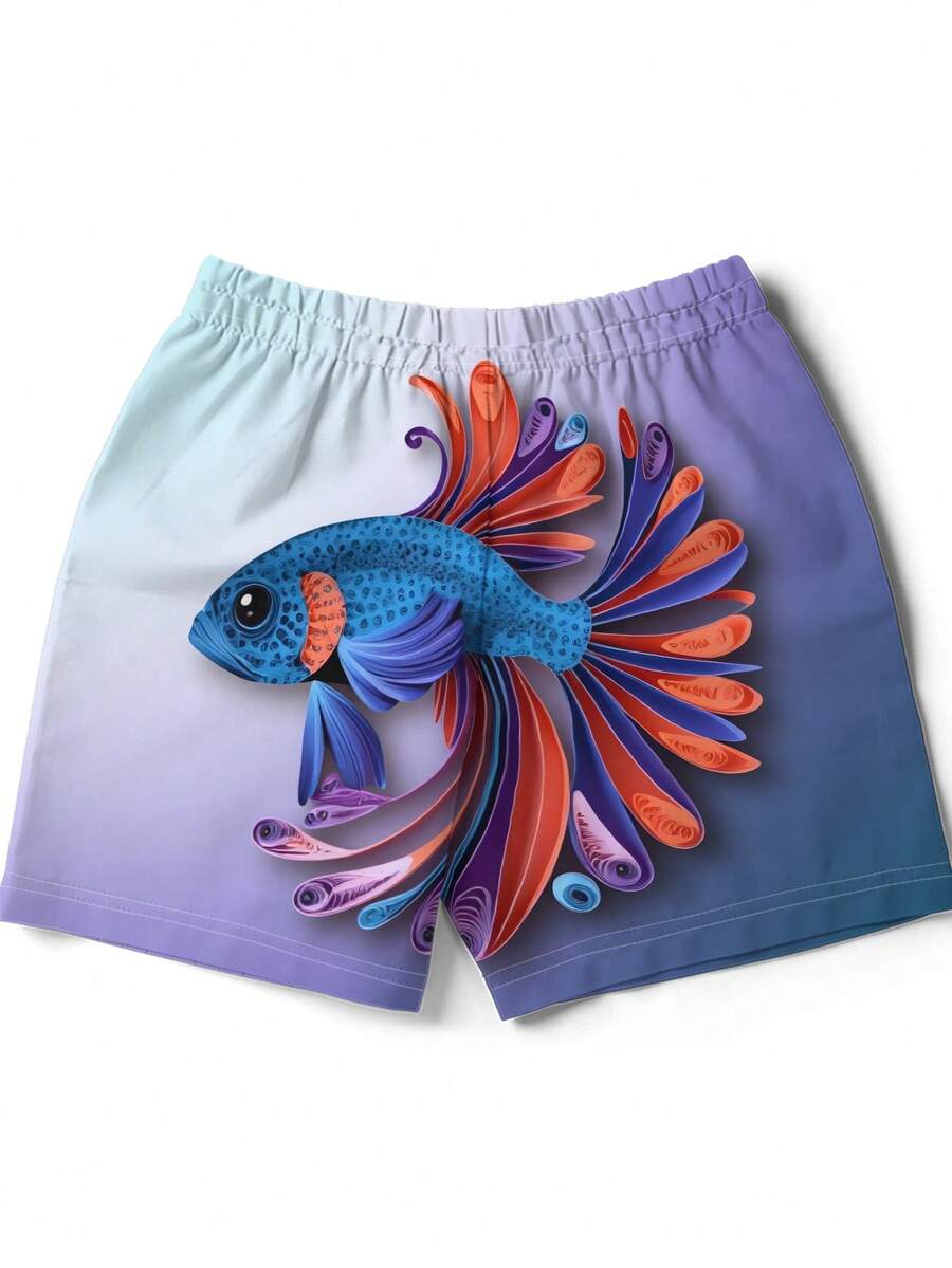 Gradient Purple Blue Swim Trun - Swim Trunk Quick Dry recension och pris