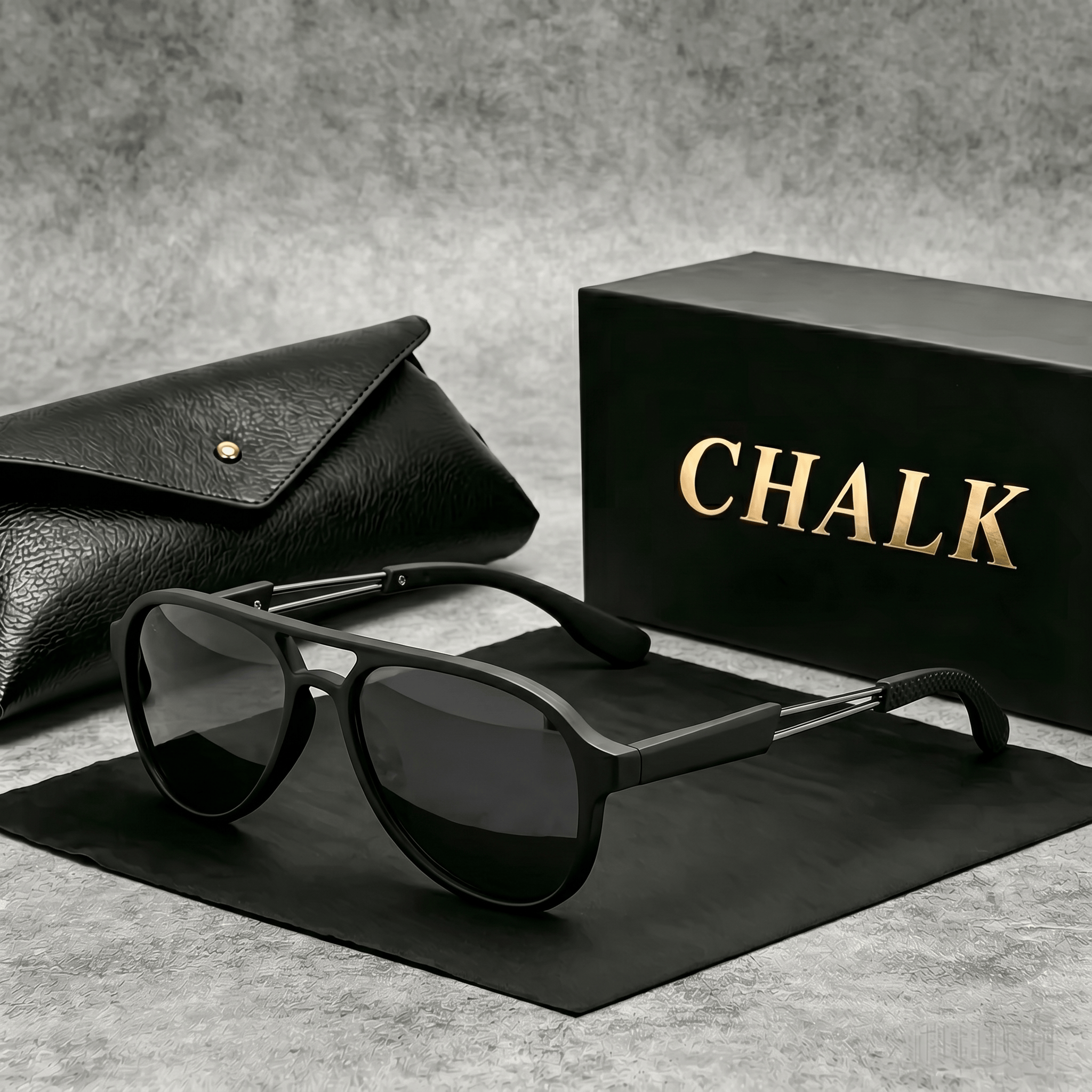 CHALK Men's Vintage Dual-Bridg - Sunglasses Aviator Polarized recension och pris