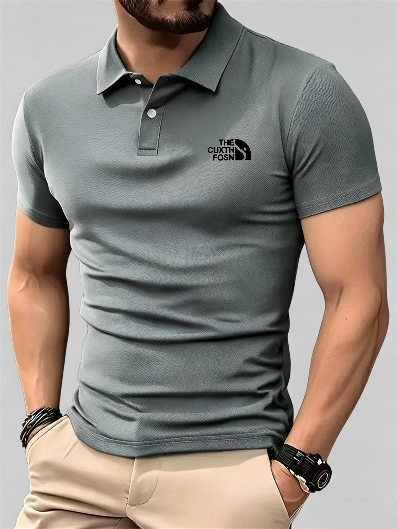 Men's Navy Blue 100% Polyester - Polo Shirt Pique recension och pris