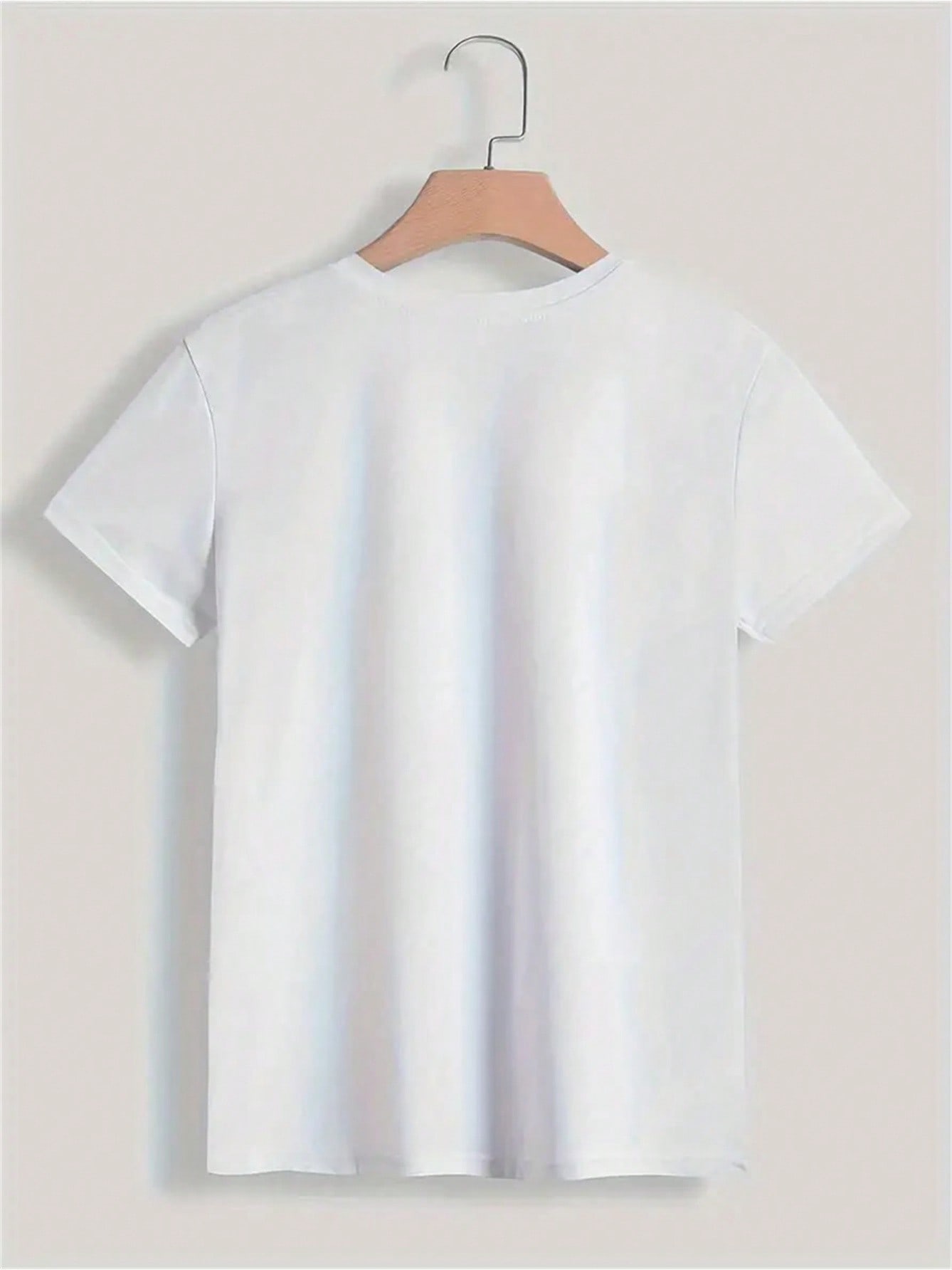 Men's White Cotton Graphic Tee - Tee Graphic Print recension och pris
