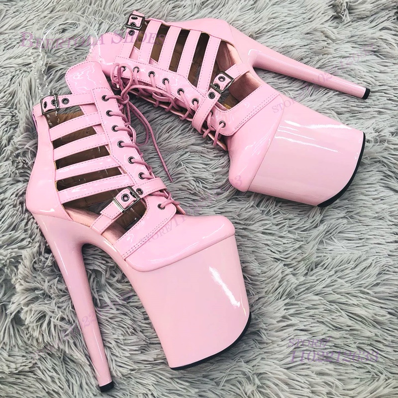 Pink Patent Leather Striped Ho - Casual Sandal Leather recension och pris