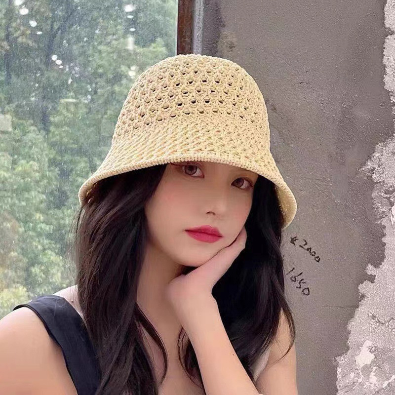 New Girls Sun Hat Wide Brim Fl - Bucket Hat Straw recension och pris