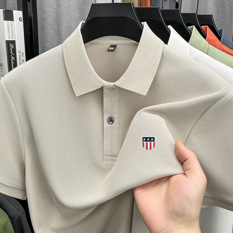 Luxury brand men's summer shor - Polo Shirt Pique recension och pris