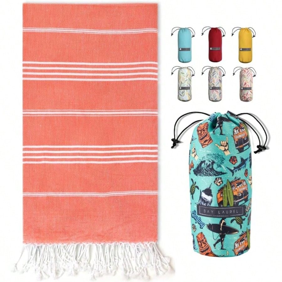 Turkish Beach Towel With Trave - Beach Towel Large recension och pris
