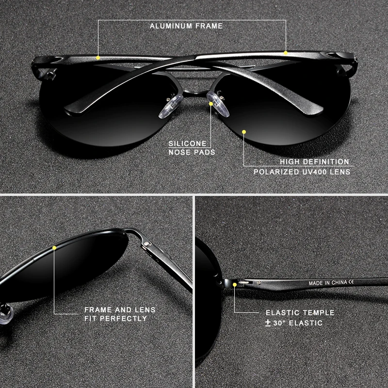 KINGSEVEN  Rimless Pilot Sungl - Sunglasses Aviator Polarized recension och pris