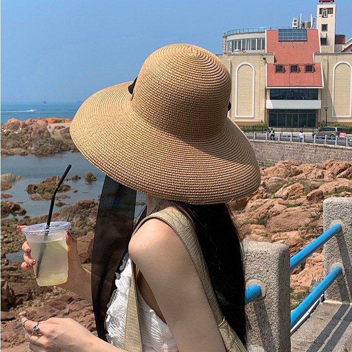 French Summer Elegant Long Rib - Bucket Hat Straw recension och pris