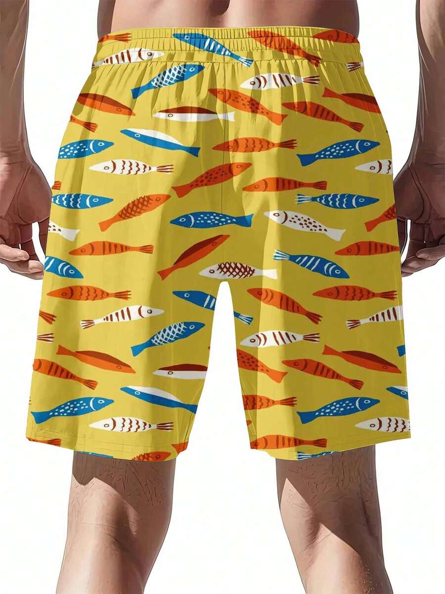 Colorful Fish Pattern Swim Tru - Swim Trunk Quick Dry recension och pris