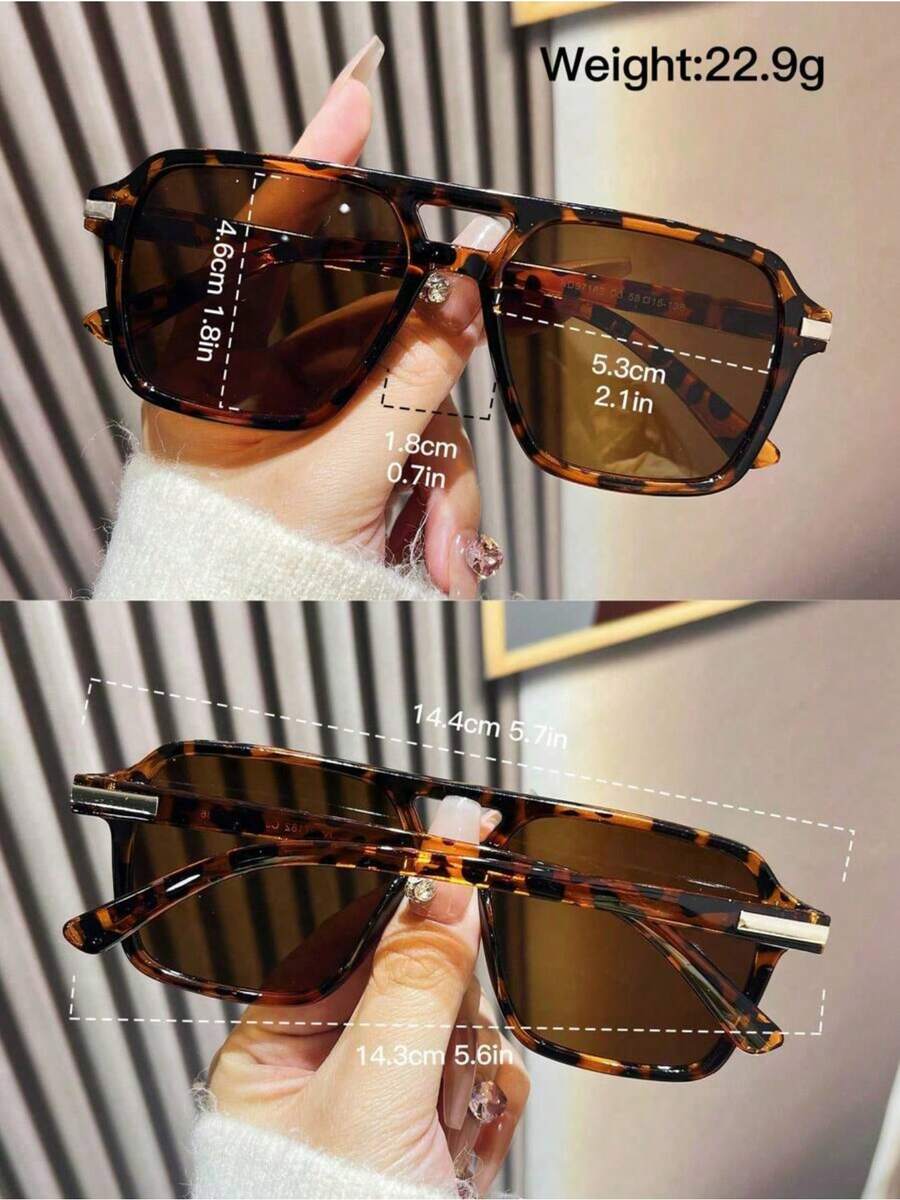 Fashion Double Bridge Aviator  - Sunglasses Aviator Polarized recension och pris