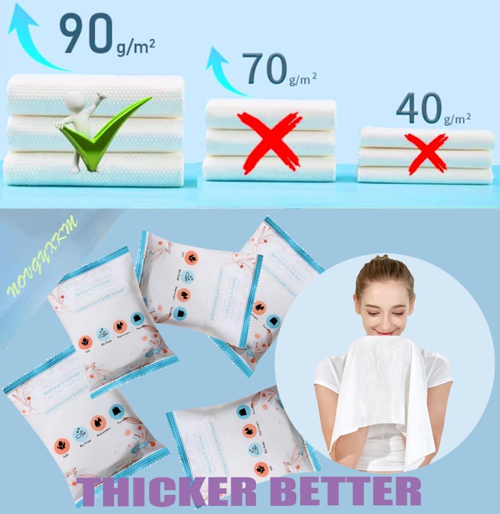 6 Packs Large Compressed Towel - Beach Towel Large recension och pris
