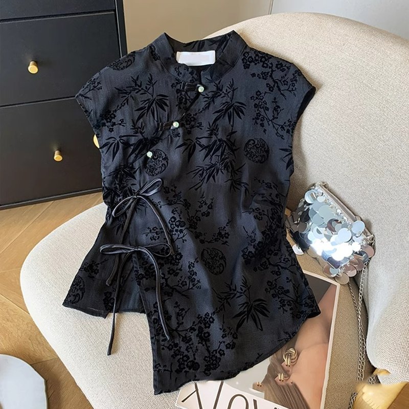 Retro Thin Shirt New Chinese S - Shirt Camp Collar recension och pris