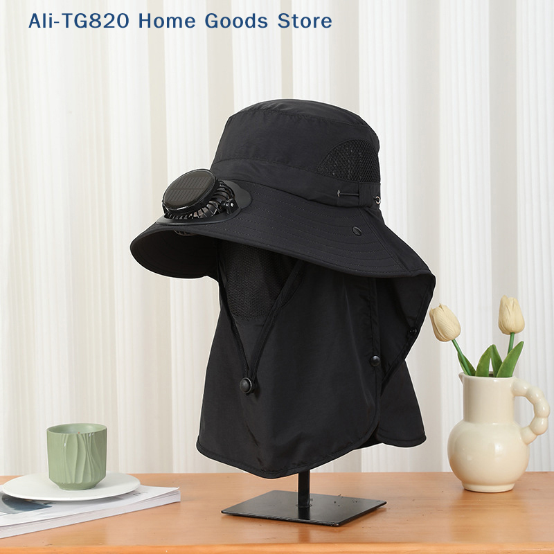[TG820]Men Fan Hat With Solar  - Bucket Hat Straw recension och pris