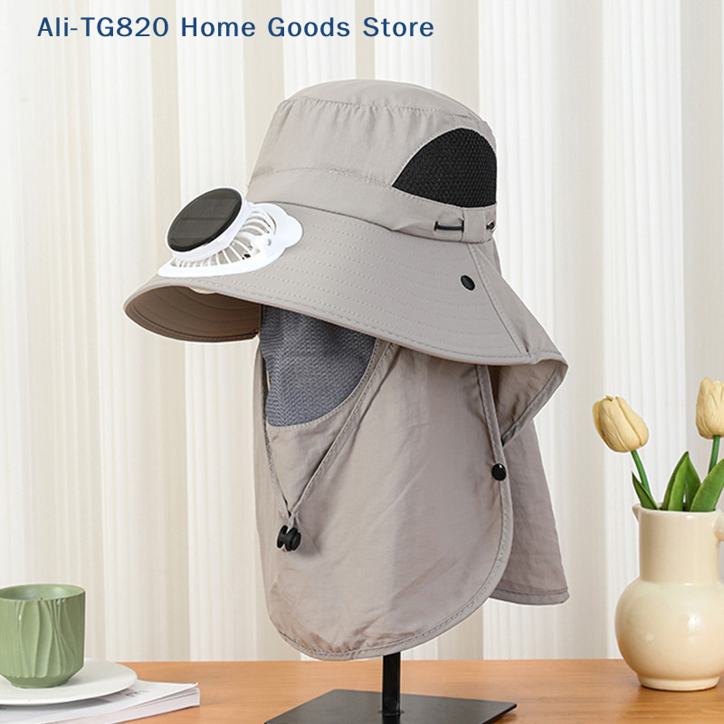 [TG820]Men Fan Hat With Solar  - Bucket Hat Straw recension och pris