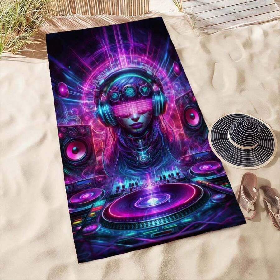 Extra Large Cyberpunk DJ Patte - Beach Towel Large recension och pris