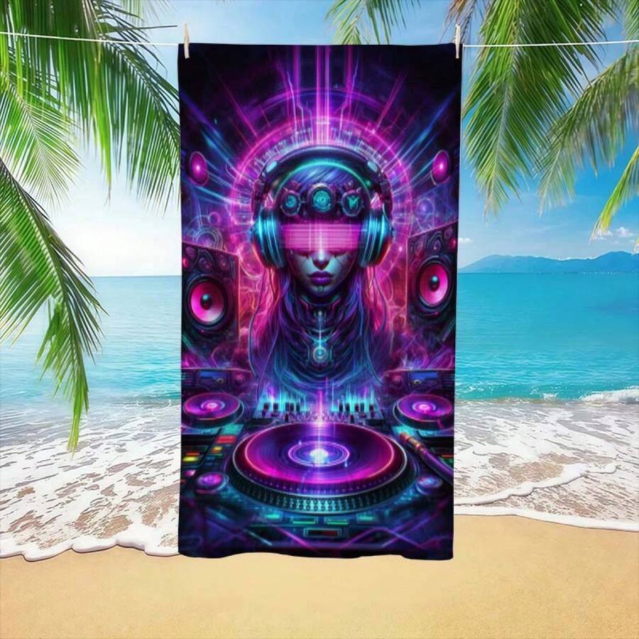Extra Large Cyberpunk DJ Patte - Beach Towel Large recension och pris