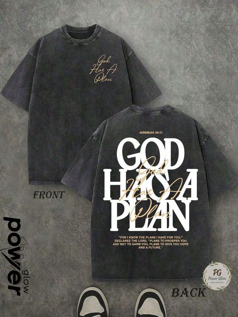 Double-Sided Print Washed T-Sh - Tee Graphic Print recension och pris