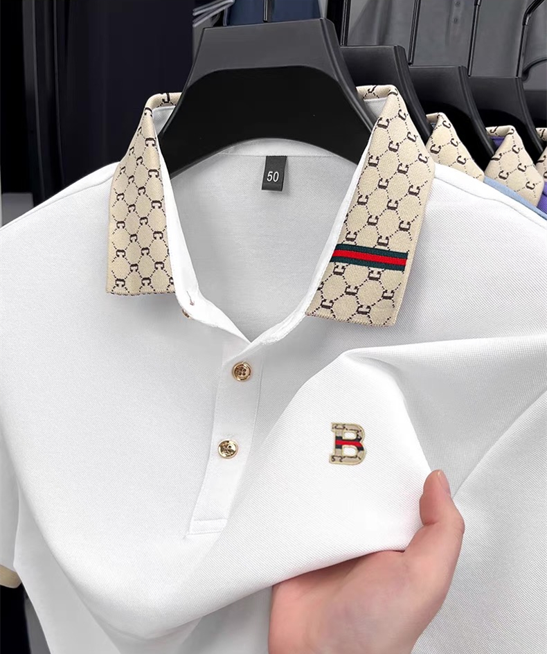 Luxury brand B letter embossed - Polo Shirt Pique recension och pris
