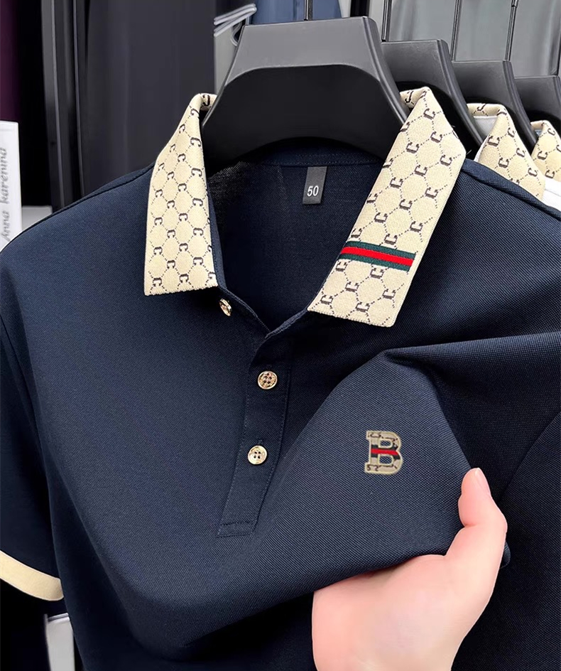 Luxury brand B letter embossed - Polo Shirt Pique recension och pris