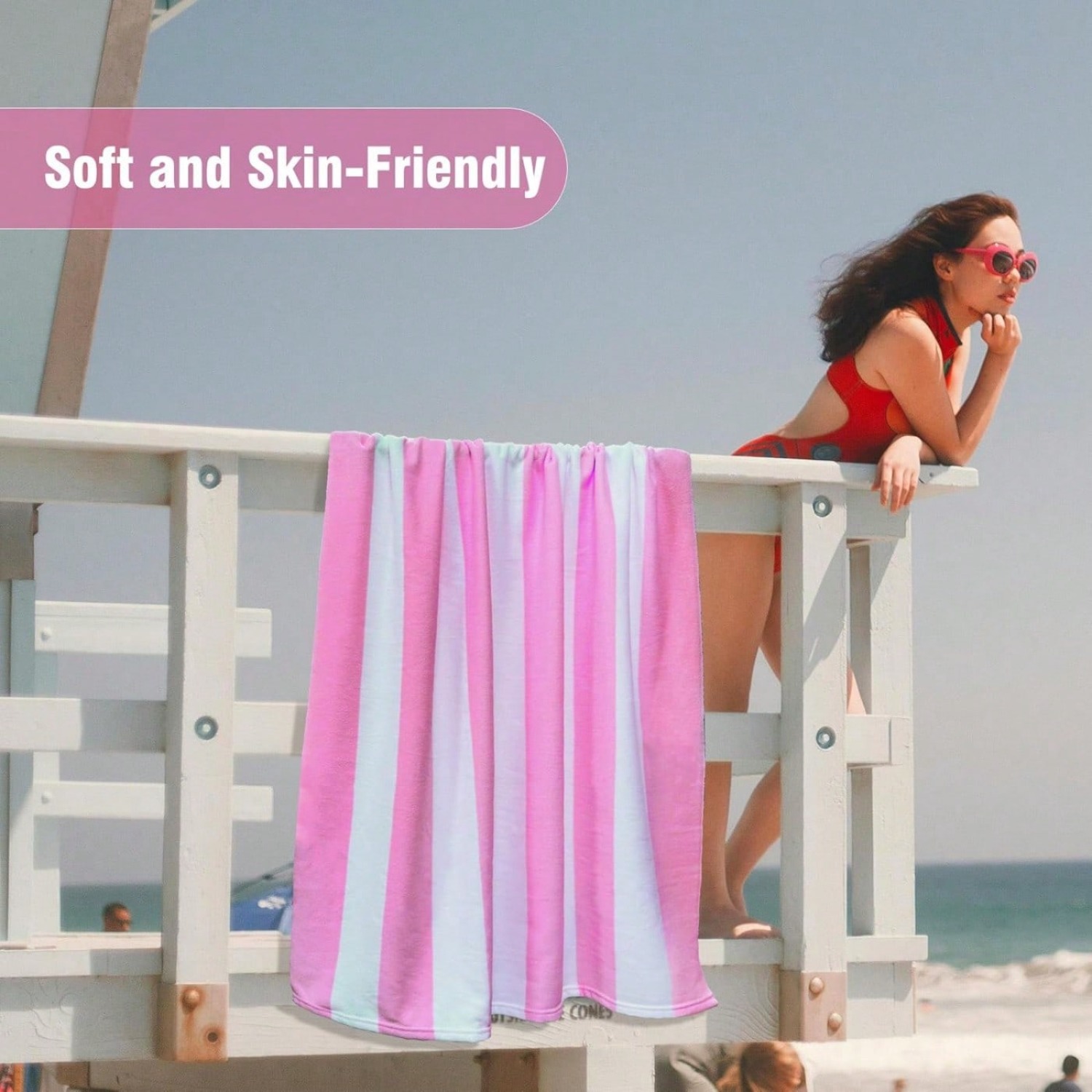 1 PC Large Oversized Beach Tow - Beach Towel Large recension och pris