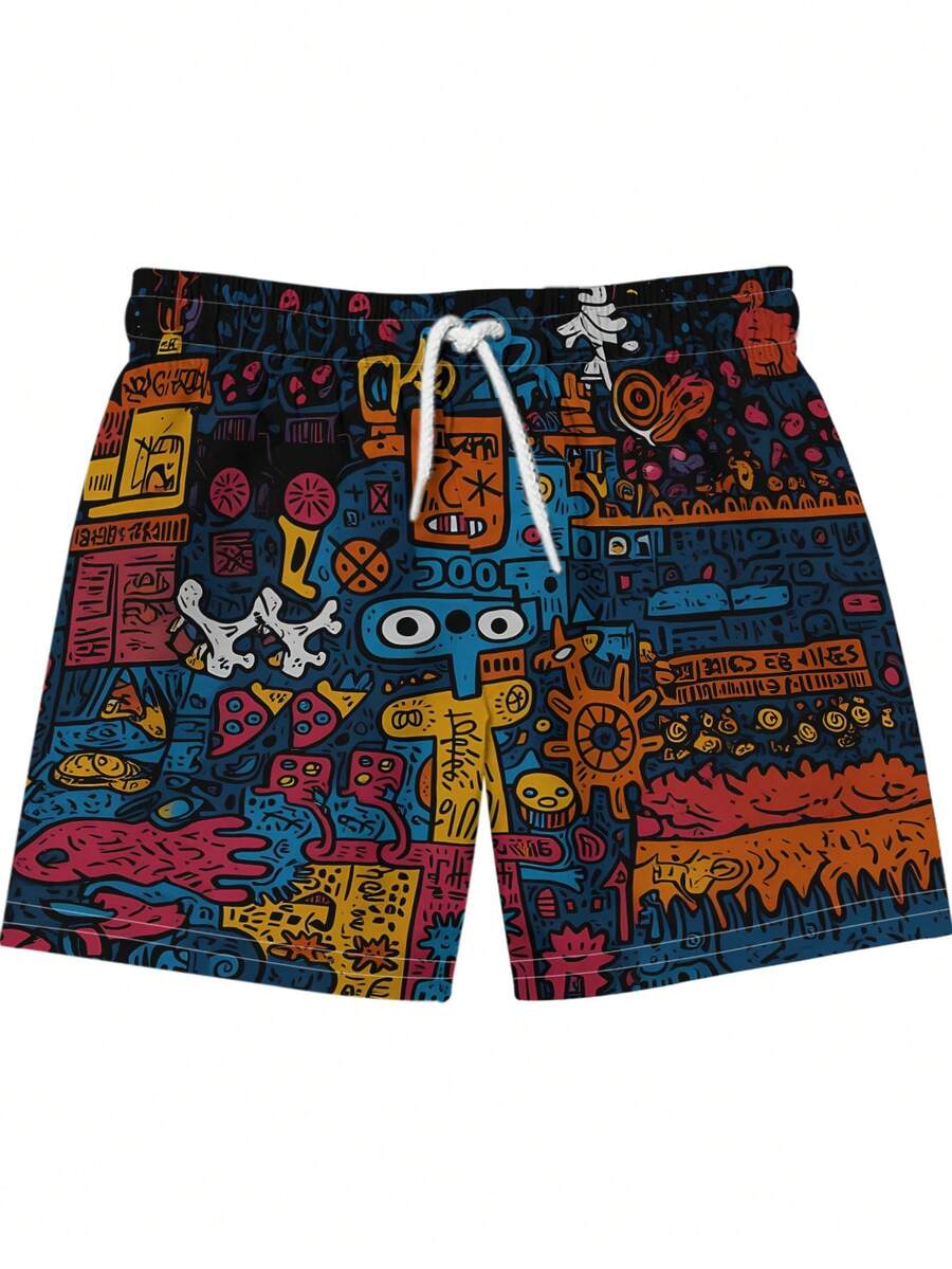 Mens Beach Shorts 3D Digital P - Swim Trunk Quick Dry recension och pris