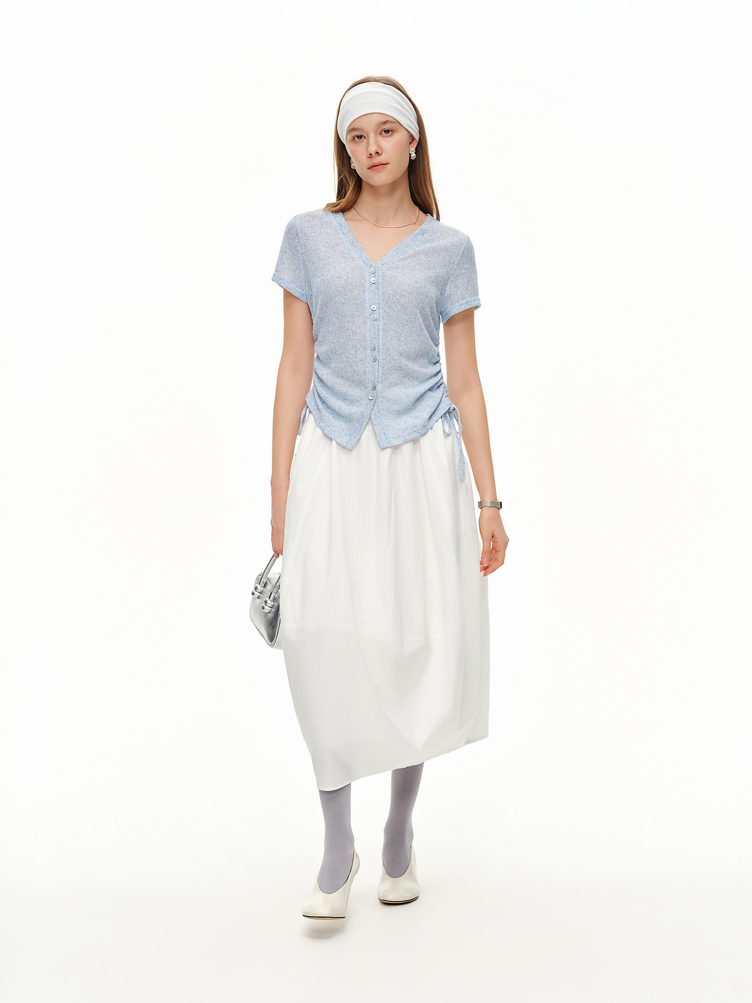 DUSHU Lightweight V-neck Linen - Short Linen Drawstring recension och pris
