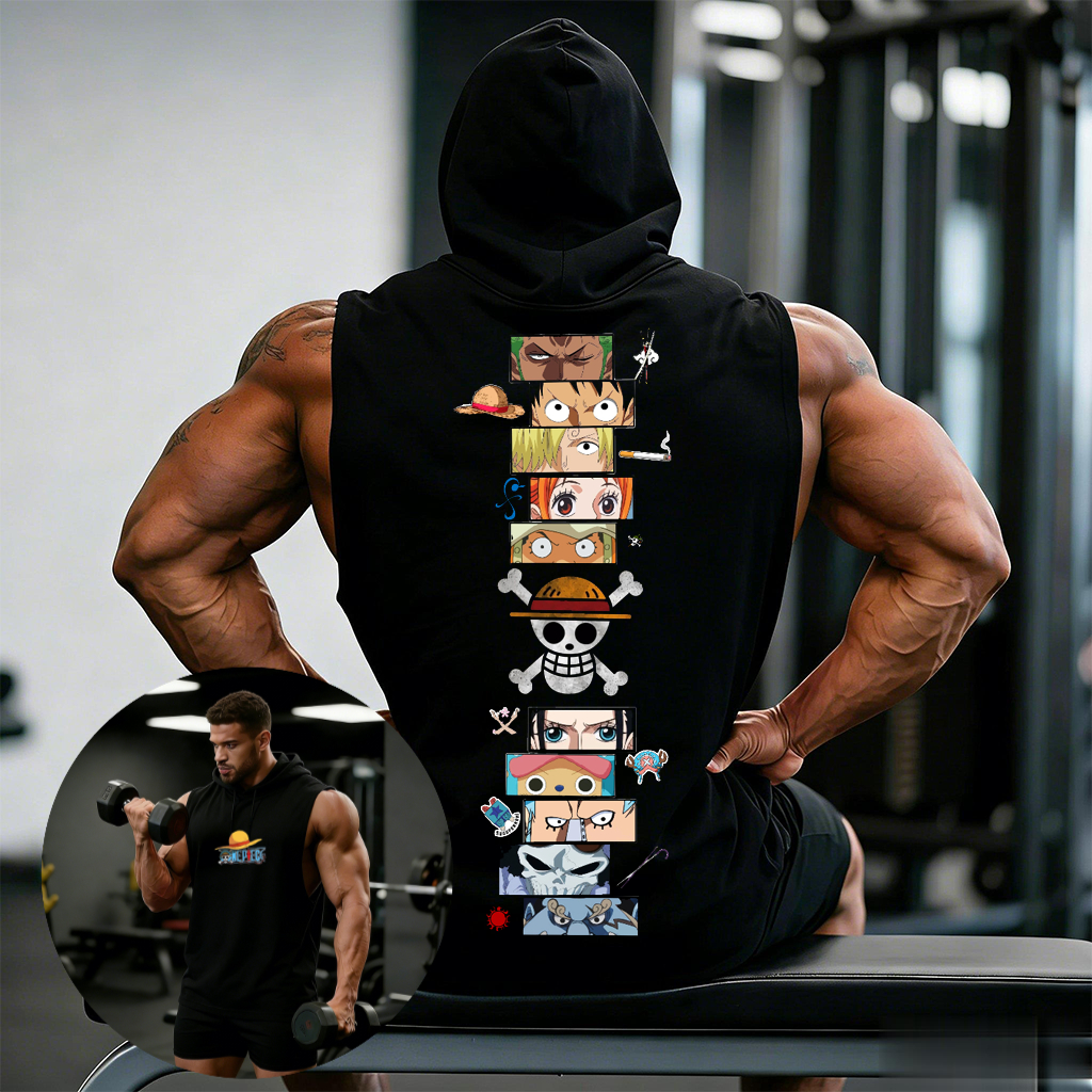 One Piece Anime Hoodie Sleevel - Tank Top Muscle recension och pris