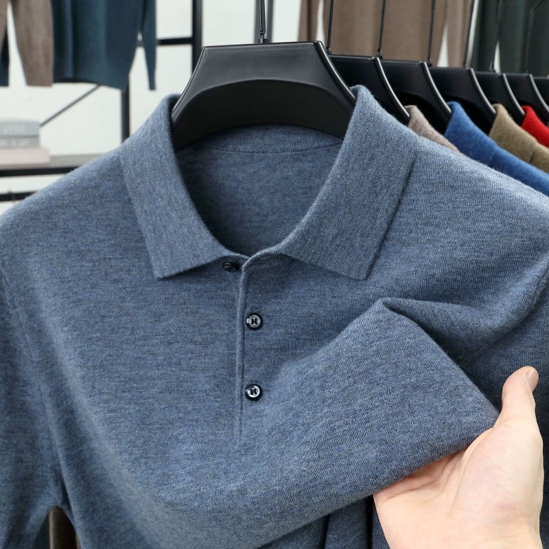 Fashion luxury knitted long sl - Polo Shirt Pique recension och pris