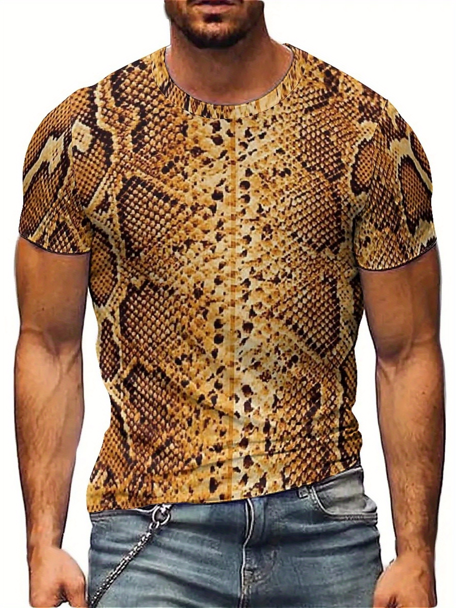 Men'S 3D Print Snake Graphic T - Tee Graphic Print recension och pris