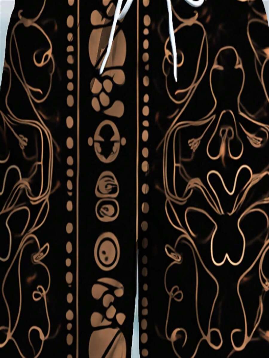Mens Abstract Geometric Print  - Swim Trunk Quick Dry recension och pris