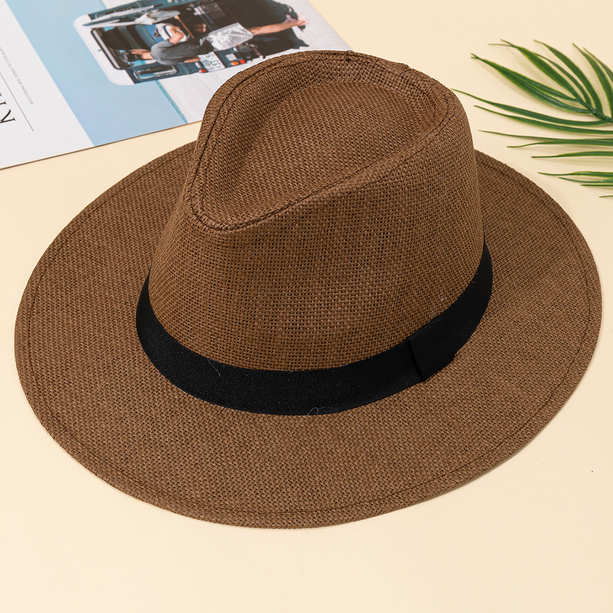 Hat, male, summer vacation, be - Bucket Hat Straw recension och pris